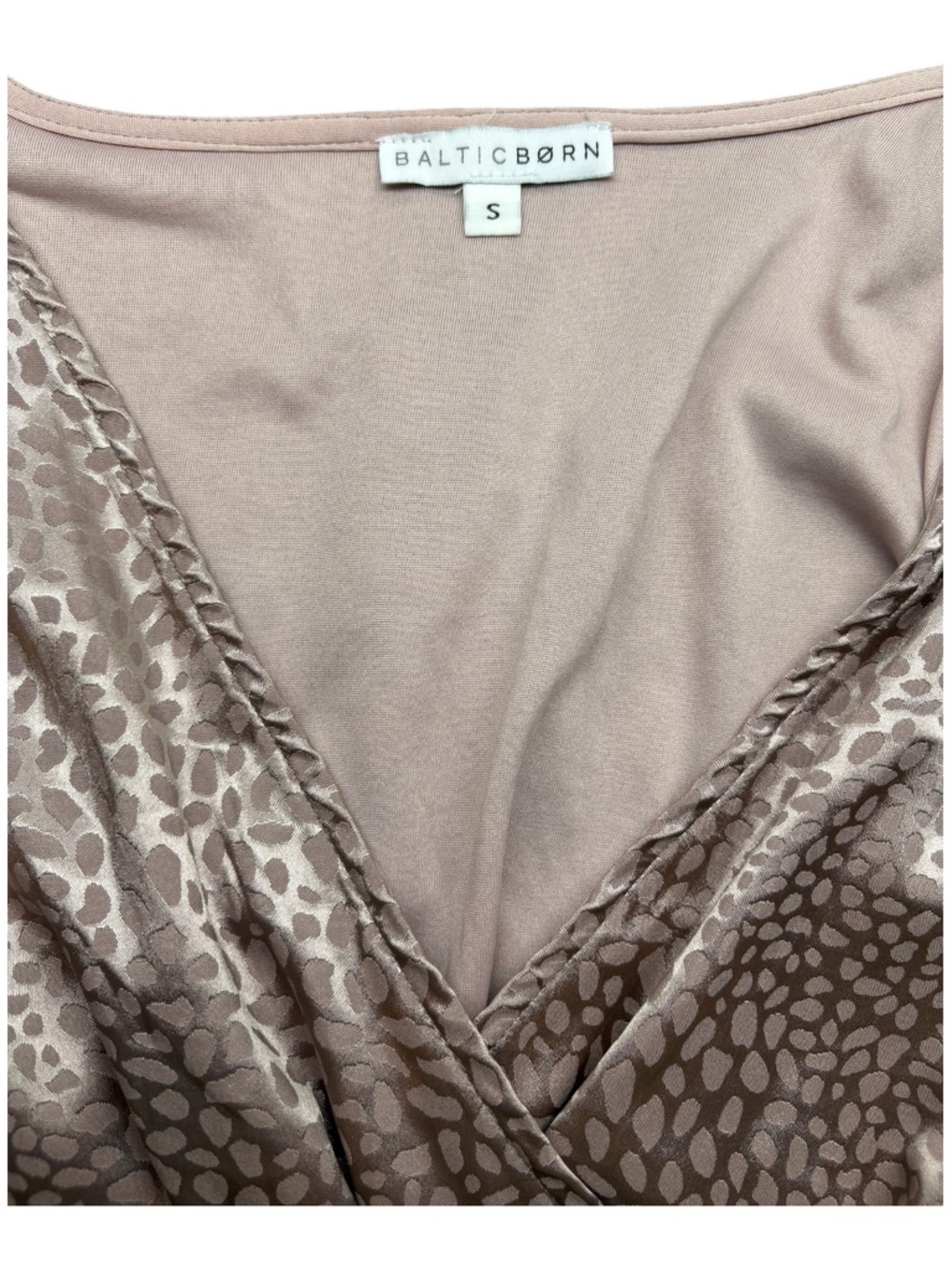 Baltic Born Leopard Jacquard Mauve Wrap Maxi Dress Sz S - Picture 8 of 10